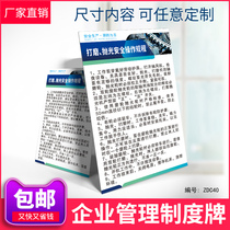 Grinding and polishing machine safety operating procedures Workshop Factory Warehouse Machinery and equipment safety production management system slogans Full set of warnings Warning prompts signs Signs wall stickers kt board customization