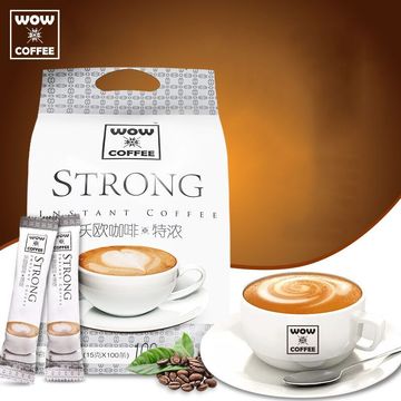 沃欧咖啡WOW COFFEE速溶特浓提神15g*100条装香醇奶香即溶咖啡粉 沃欧咖啡WOW COFFEE速溶特浓提神15g*100条装香醇奶香即溶咖啡粉