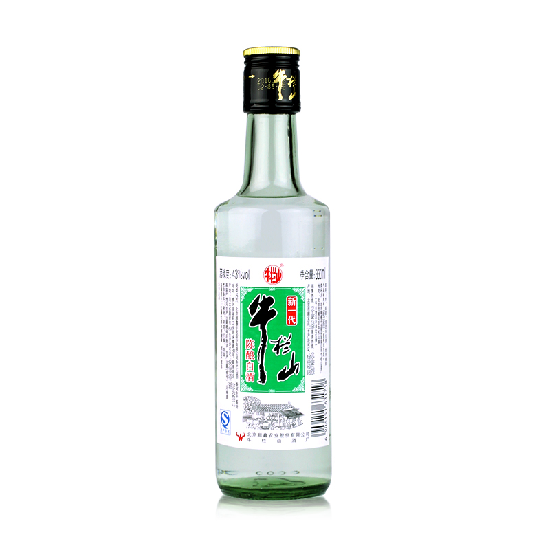 牛栏山二锅头整箱白酒新一代43度330ml20瓶牛栏山