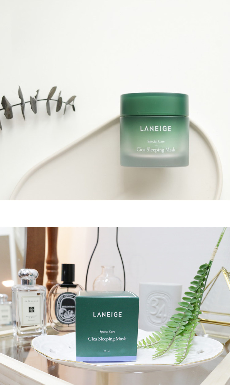 韩国laneige兰芝cica积雪草夜间修护睡眠面膜60ml