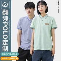 Workwear Polo Custom Print Character Logo Pure Cotton Short Sleeve Diy Ordering Embroidered Turncoat Cultural Jersey Team Workwear