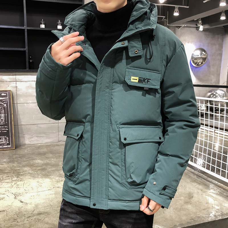 男士外套冬季韩版潮流工装潮牌棉衣羽绒棉服2019新款加厚棉袄冬天