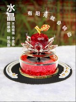 Car crystal lotus perfume solar rotating aromatherapy car interior decoration creative goddess ornaments
