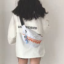 ins Tide Bag Han Edition 2021 New Sports Fashion Single Shoulder Bag Female canvas students casual skinny bag bag