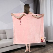 Japanese bath towel can wear non-pure cotton dry water without hair hanging with bathrobe long bath dress
