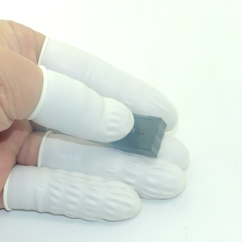 防静电无尘净化电子工业橡胶劳保美容美甲手指套乳胶手指套一次性产品展示图3