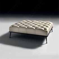 American pull buckle iron sofa stool European square shoe stool clothing store cloakroom stool leather foot stool