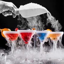 National edible dry ice smoking hot pot cup granular block cold chain e-commerce dry ice smoke beverage SF Shanghai
