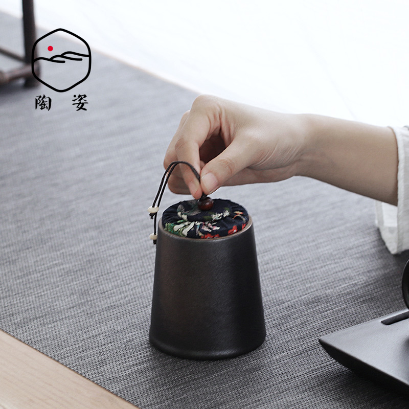 TaoZi small of black tea, sealed storage in warehouse and receives ceramic pot black tea pu - erh tea zen tea pot