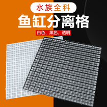 FISH TANK BOTTOM FILTER MESH BOTTOM FILTER PLATE MESH PARTITION BLACK WHITE LATTICE SPLICING COVER PLATE ANTI-JUMP STOP FISH BAY