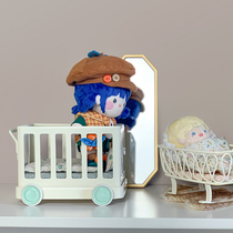 Aizulhomey12 divided tin crib OB11 cotton doll baby bed Children Playing Home Toys furniture