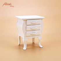 Aizulhomey mini iron bedside table three drawers 6 minutes 12 points room furniture accessories children toys