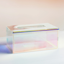 Jane Mei colorful ins Wind Net red day girl business high Mediterranean end living room office hand-drawn tissue box