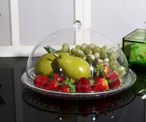 Fruit plate set transparent high-footed cake plate acrylic with cover with cover fruit plate hotel KTV tasting fruit plate