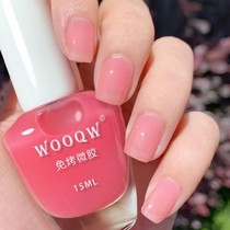 Transparent nail polish non-toxic and odorless exfoliating lamesh red explosive nude color system free of baking lasting quick dry not easy to fall off