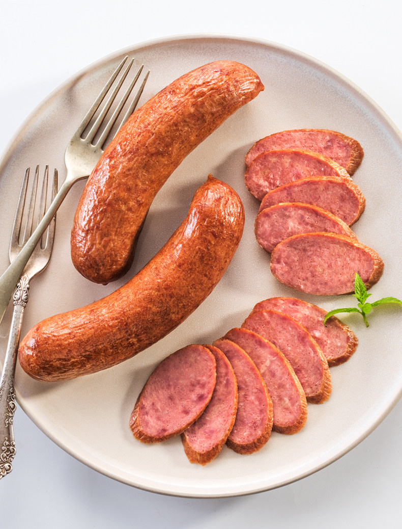 宾西清真牛肉红肠 哈尔滨特产零食正宗东北回民香肠蒜香肉肠500g - 微