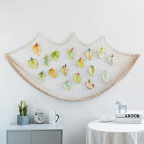 ins girl room Creative personality hanging wall Photo wall grid photo wall decoration Fishing net hemp rope clip hanging