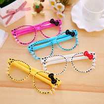 Small fresh cute cartoon eye ballpoint pen Korean creative stationery KT glasses pen Cute pen