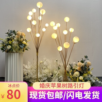 Wedding wedding happy fruit tree apple tree road guide stage arrangement props luminous ball Dragon Ball Road Guide Lamp