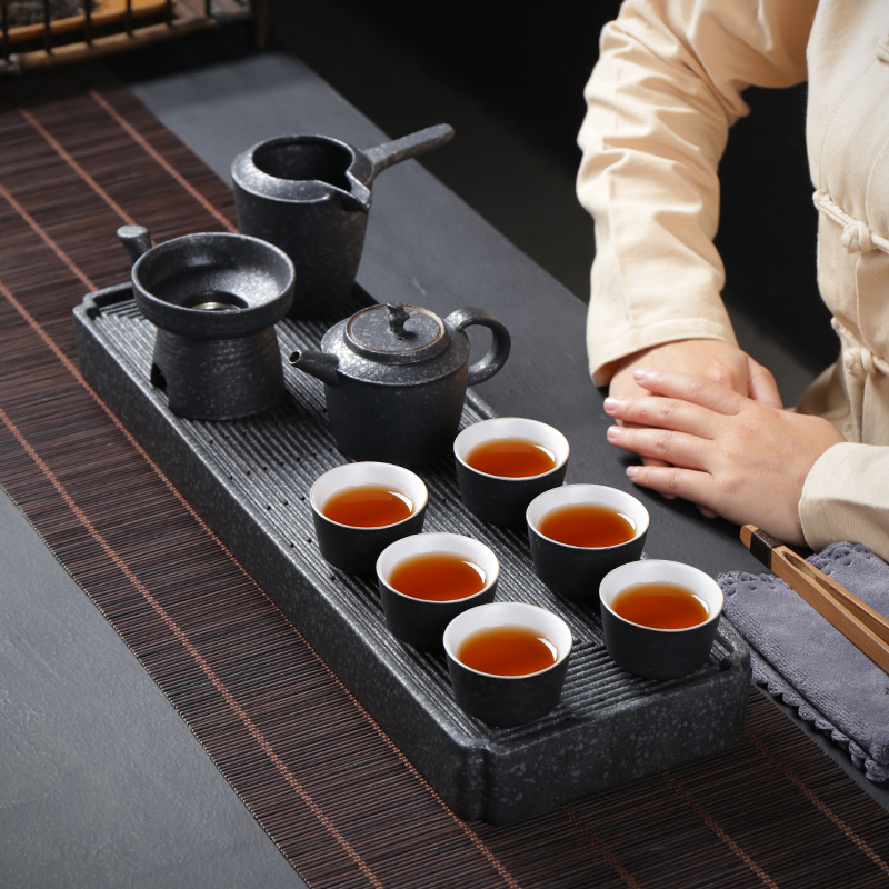 Poly real (sheng travel tea set suit portable household contracted Chinese kung fu tea tea gift box sitting room sets tea tray