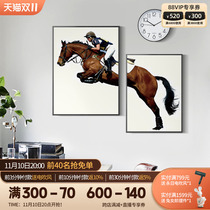 Board of Directors' Buguan decorative painting vertical vertical aisle equestrian painting restaurant stairwell hall corridor background wall painting