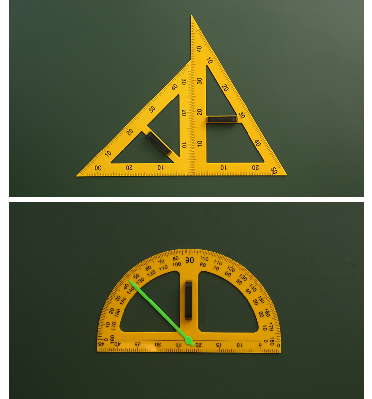 教学用大号磁性塑料三角板套装量角器尺子圆规教师绘图教具