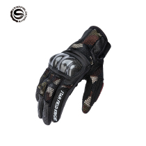 Star Knight motorcycle gloves Mens autumn and winter four seasons riding carbon fiber protective motorcycle touch screen knight equipment