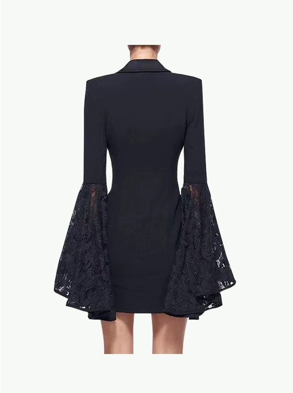 AUI Châu Âu ga màu đen nhỏ phù hợp với nữ áo khoác nữ 2021 mùa xuân và mùa thu thiết kế mới cảm giác thích hợp bộ đồ phụ nữ chuyên nghiệp - Business Suit