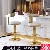 Light extravaganza Bench Chair Modern Minima Stainless Steel Leather Art Bar Round High Footstool Sample room Home Bench Bench