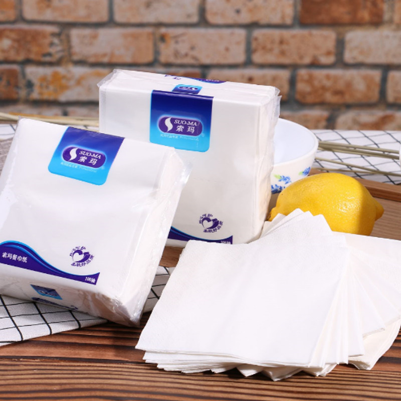 suoma索玛单层 餐巾纸 270*270mm 可定制logo 6000张整箱买更优惠_7折