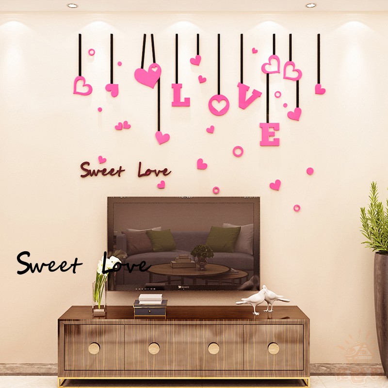 Cozy Bedroom Decorated 3d Three Dimensional Wall Stickers New Year Decorations Living Room Tv Backdrop Sticker Rent Reform