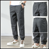 Work Pants Men Casual Pants 2022 Spring Summer Loose Bungling Harun Pants Tide Cards Sports 100 Hitch Pants Fall
