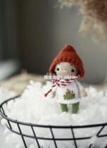Small Red Hat Literal Diagrams Antivegan Body Hat Sweater Mknit Stick Knit Wool Wire Doll