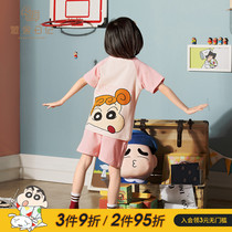 Craypen Small New Children Pyjamas Girl Summer Short Sleeve Thin suit cute CUHK Pure Cotton Cartoon Home Conserved