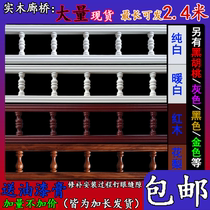 Covered Bridge solid wood small column wooden gourd wine cabinet fence guardrail decoration accessories cabinet support column European Roman column