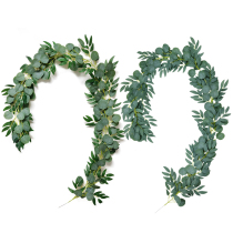 Simulation of eucalyptus willow rattan flower rattan tree rattan fake leaves decoration wedding cloth exhibition leaf arrangement beautiful Chen