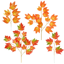 Simulation Flower Art Maple Leaf Deciduous Fake Leaf Forest Wedding Exhibition Mall Layout Beautiful and Old Products Photography Props