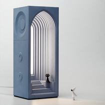 Nothing more than Monument Valley cement table lamp creative gift atmosphere lamp decoration LED lamp living room decoration night light