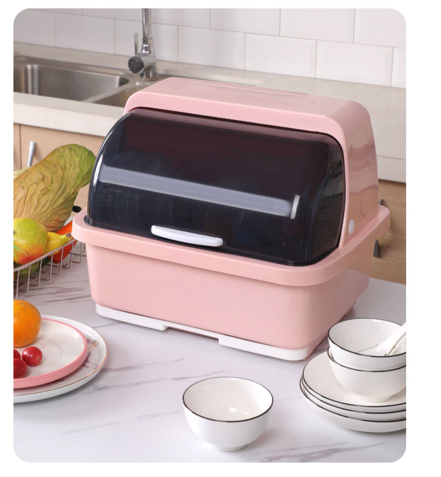 厨房消毒沥水碗柜带盖餐具放碗碟收纳架盒用品家用大全碗筷置物架