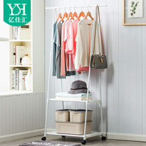 Movable hanger bedroom drying rack multifunctional coat rack Creative clothes rack simple floor hanging hanger