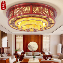 Chinese solid wood ceiling lamp antique modern atmosphere Living Room restaurant round Classical Hotel Chinese style tea house chandelier