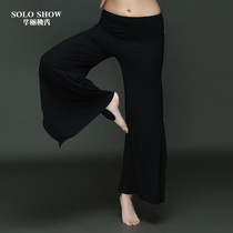 Gorgeous solo show Belly dance bottoms Belly dance practice clothes Wide leg pants Modern dance pants bifurcated loose pants