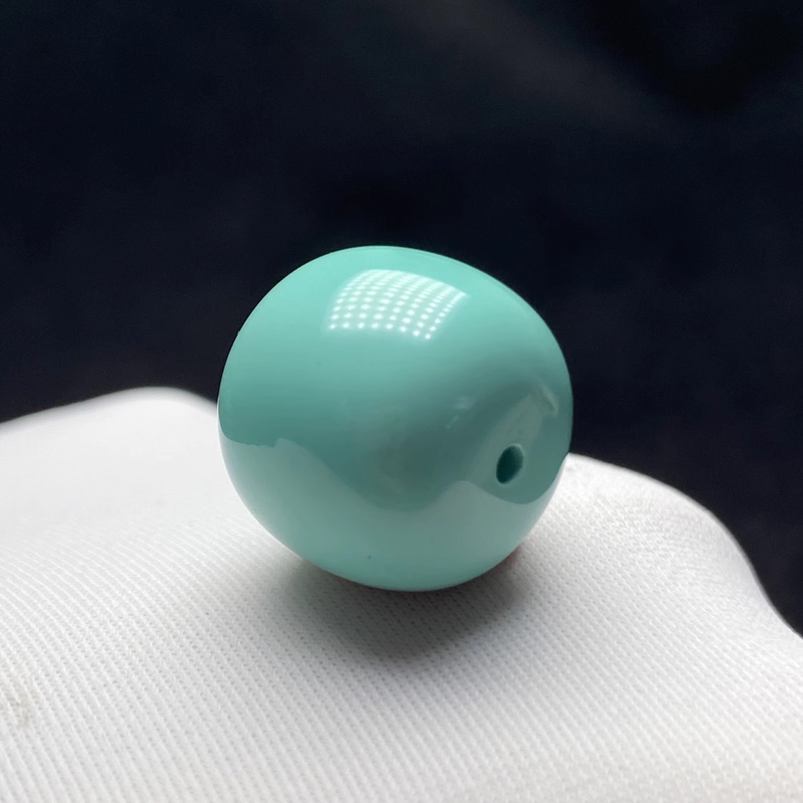 原矿保真高瓷绿松石单珠老型桶珠散珠顶隔珠佛珠金刚星月手串配饰