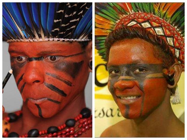 印第安人从古至今便有纹身习惯,图案也千奇百怪,但多是表达对于自然的