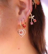 American spot brand k gold fine earring set three inputs