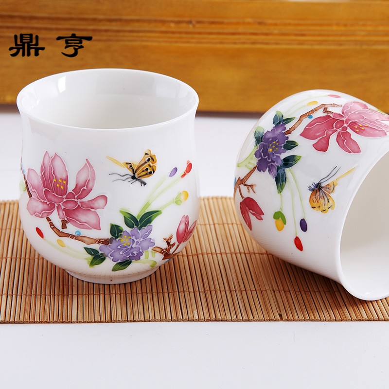 Ding heng wedding tea suit wedding teapot teacup jingdezhen ceramic whole contracted household kunfu tea