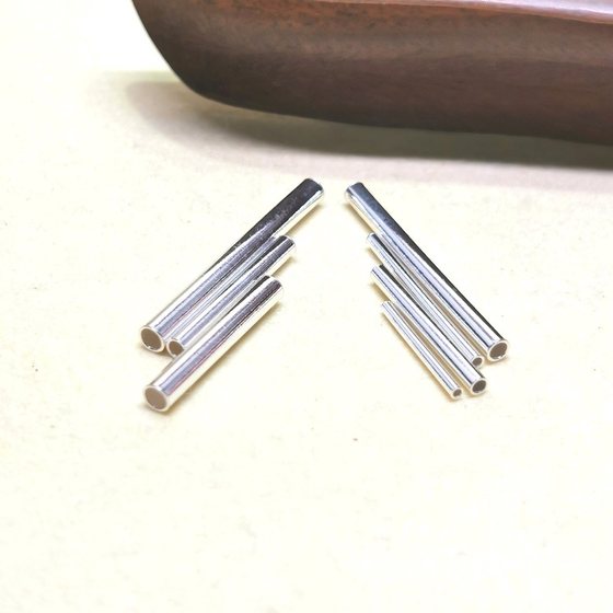 Yazhuang 925 Sterling Silver DIY 수제 비드 및 구슬 상감 보석 팔찌 액세서리 스트레이트 파이프 포지셔닝 파이프은 파이프 Yazhuang 925 Sterling Silver DIY 수제 비드 및 구슬 상감 보석 팔찌 액세서리 스트레이트 파이프 포지셔닝 파이프은 파이프