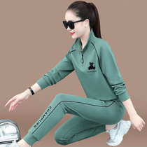 Sports and Leisure Suite Women Spring Fashion 2021 New Fashion Large Sleeve Airweat Running suit Two sets