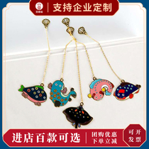 Sea error map cute fun metal bookmark gold chain jewelry five optional