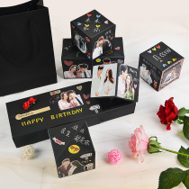 Bounce box photo custom birthday gift tremble with diy handmade net red birthday surprise gift box